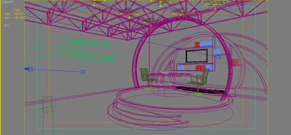 scene tv studio obj - Tv Studio Scene by Ralf128